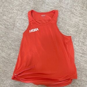 Orange HOKA running tank